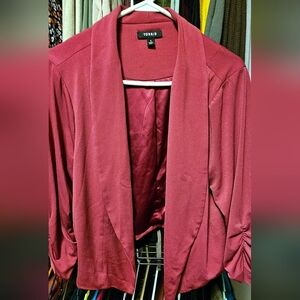 Torrid Rich Burgundy Jacket